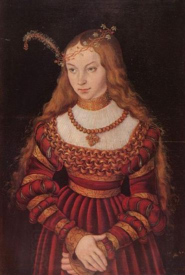 Lucas Cranach the Elder Portrat der Prinzessin Sibylle von Cleve als Braut China oil painting art